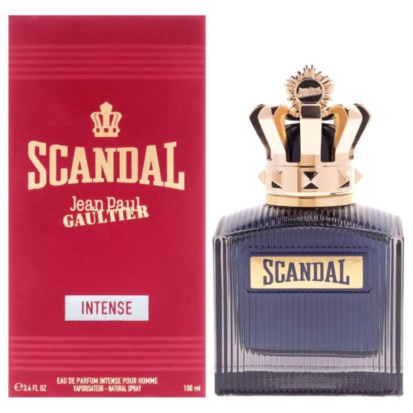 Jean Paul Gaultier Scandal Men Perfume Collection Le Eau de Parfum Intense Refillable Spray, 3.4 Ounce